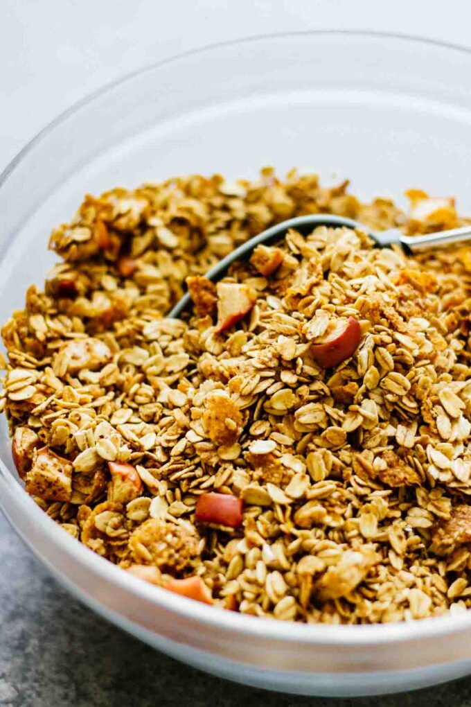 Maple Apple Spice Gluten Free Granola close up!