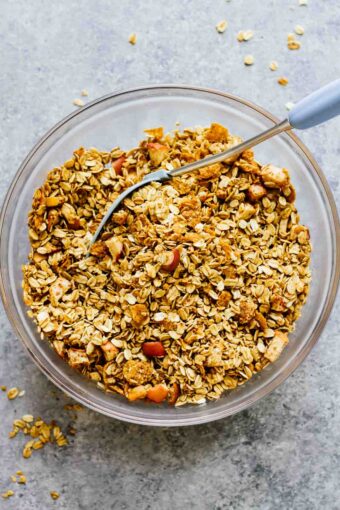 Maple Apple Spice Gluten Free Granola! Perfect for breakfast and a healthy snack!