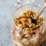 Maple Cinnamon Pecan Overnight Oats! Perfect for fall!