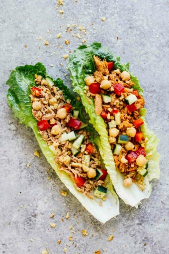 On-The-Go Tuna Lettuce Wraps (2 Ways)!