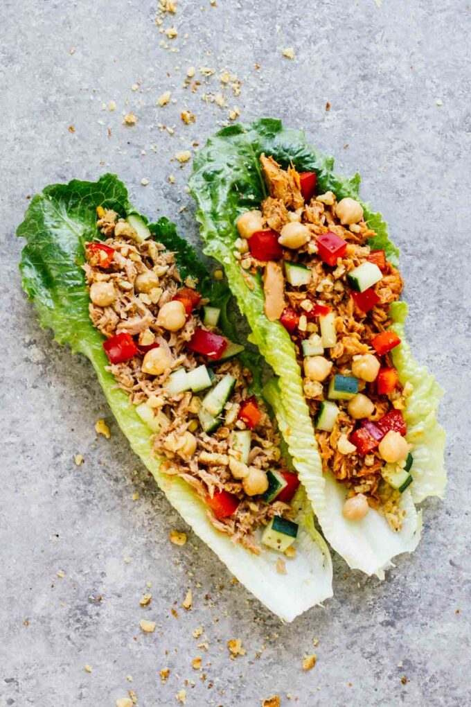 On-The-Go Tuna Lettuce Wraps (2 Ways)!