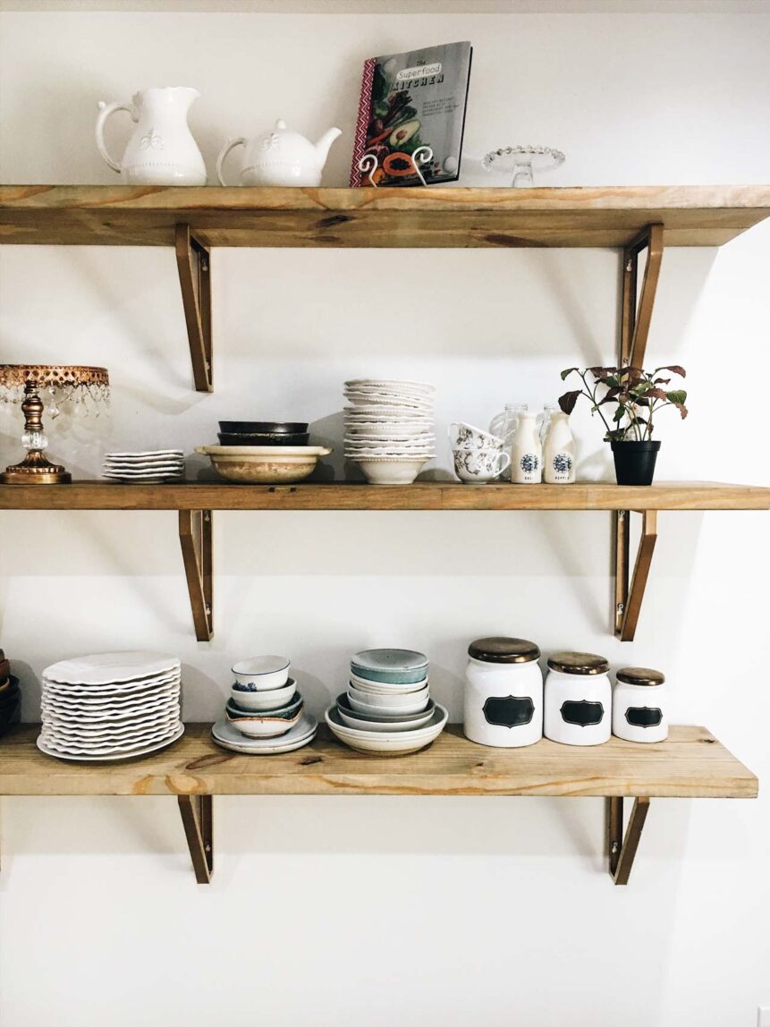 Jar Of Lemons Kitchen Remodel Part 1: Floating Kitchen Shelves, IKEA