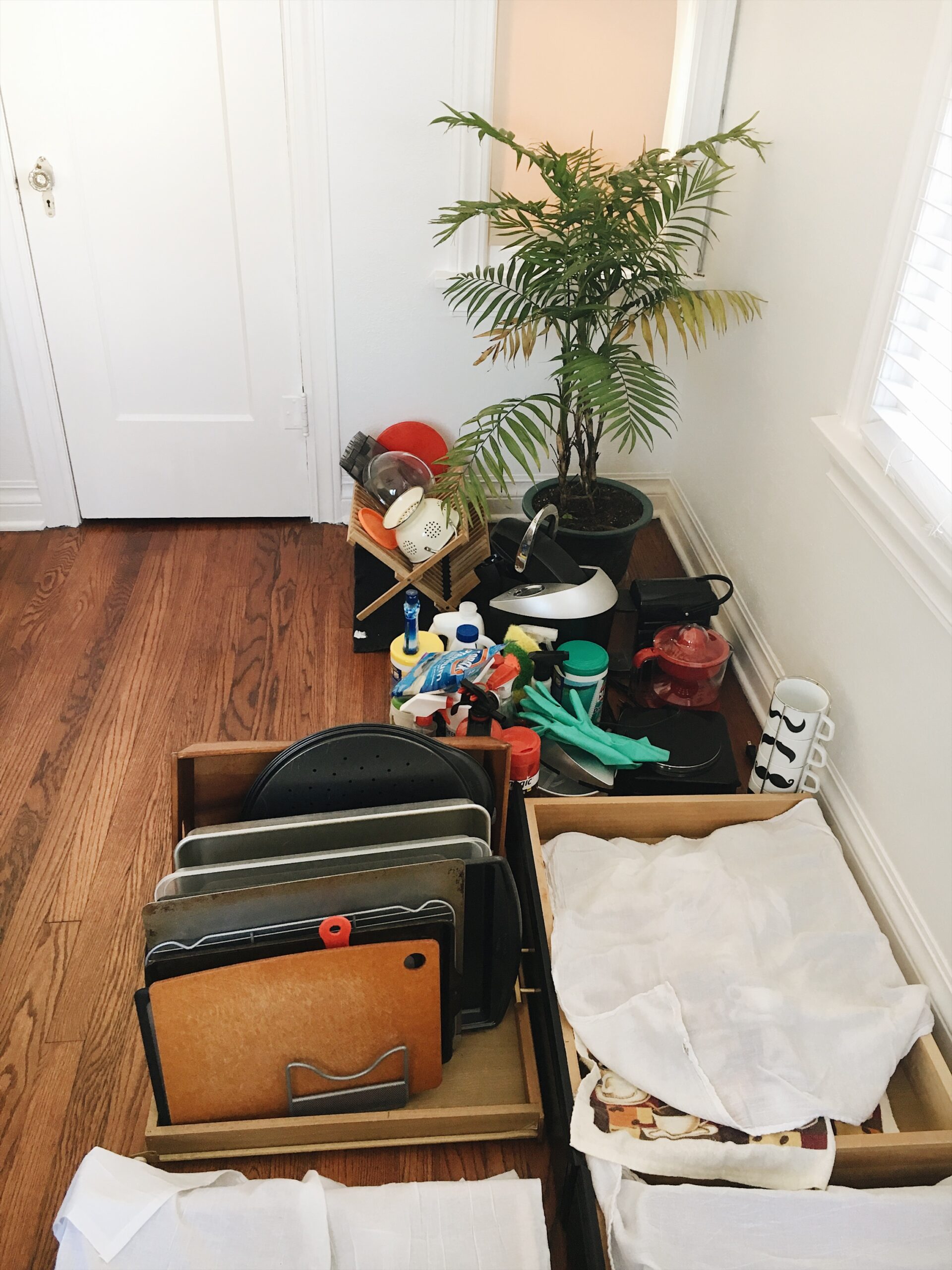 image of kitchen items on a floor