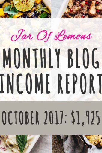 Monthly Blog Income Report - October 2017