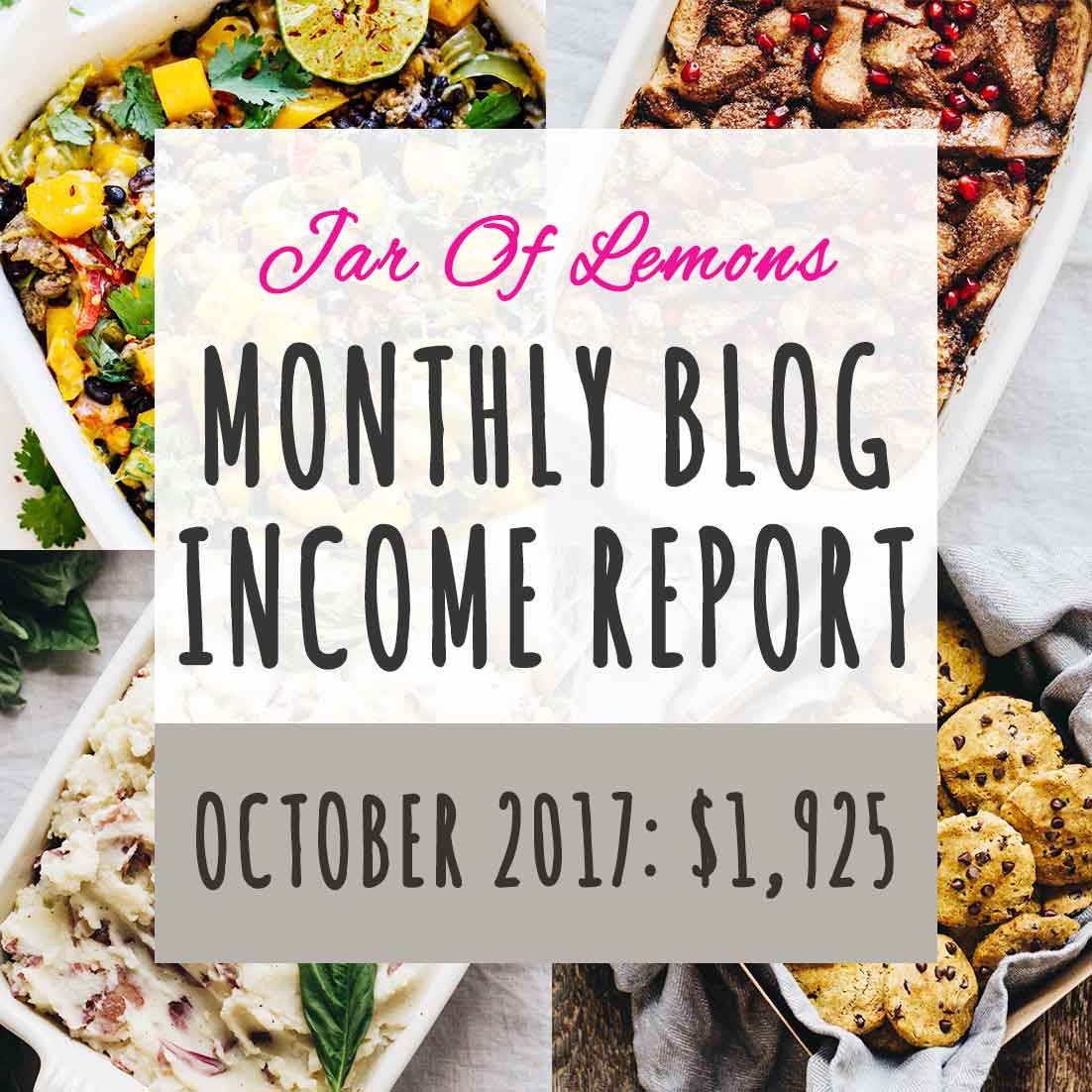 Monthly Blog Income Report - October 2017