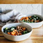 Vegan Chickpea & Sweet Potato Bowls! So easy to make.