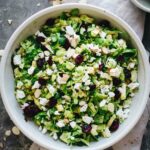 Shaved Brussels Sprout Salad w/ Cranberries! Vegetarian and gluten free!