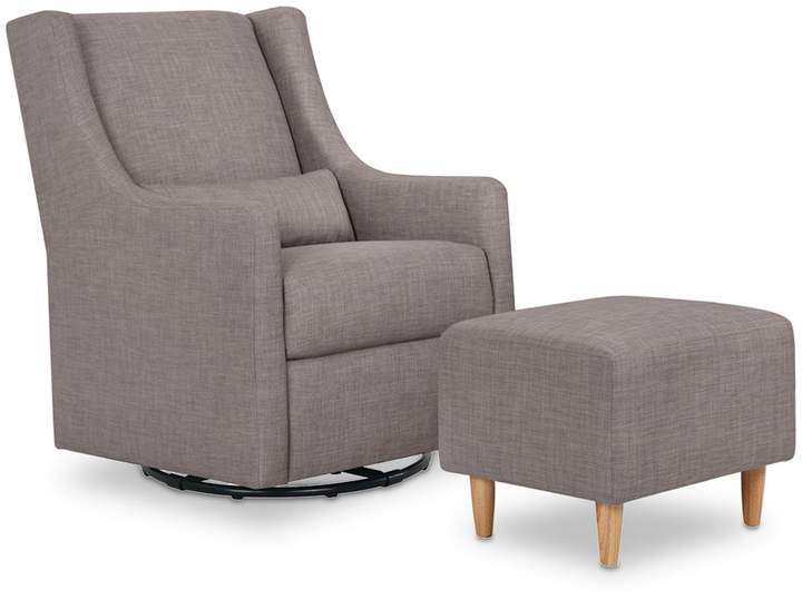 grey rocker with ottoman