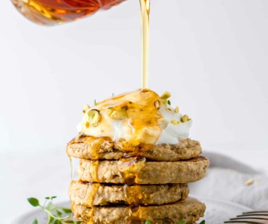 Simple 3-Ingredient Protein Pancakes - vegetarian, gluten free, dairy free, and perfect for brunch or an easy weekday breakfast!