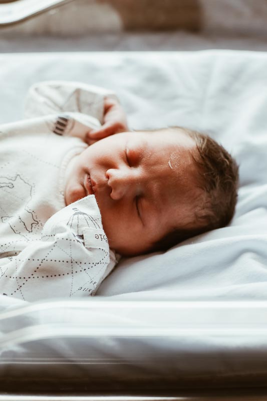 Newborn baby sleeping.