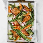 There's nothing like a good, easy sheet pan dinner recipe. Especially when it's this Honey Balsamic Chicken & Veggies recipe, which can also be made into a freezer meal! (Gluten-Free, Dairy-Free)