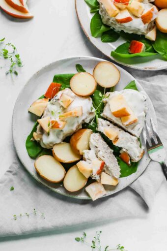 Slow Cooker Pork Chops And Potatoes W/ Apples (Freezer Meal)!