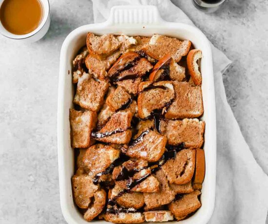 Chocolate Caramel Gluten Free French Toast Casserole