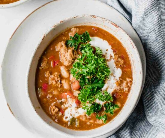 Veggie-Loaded Slow Cooker Turkey Chili