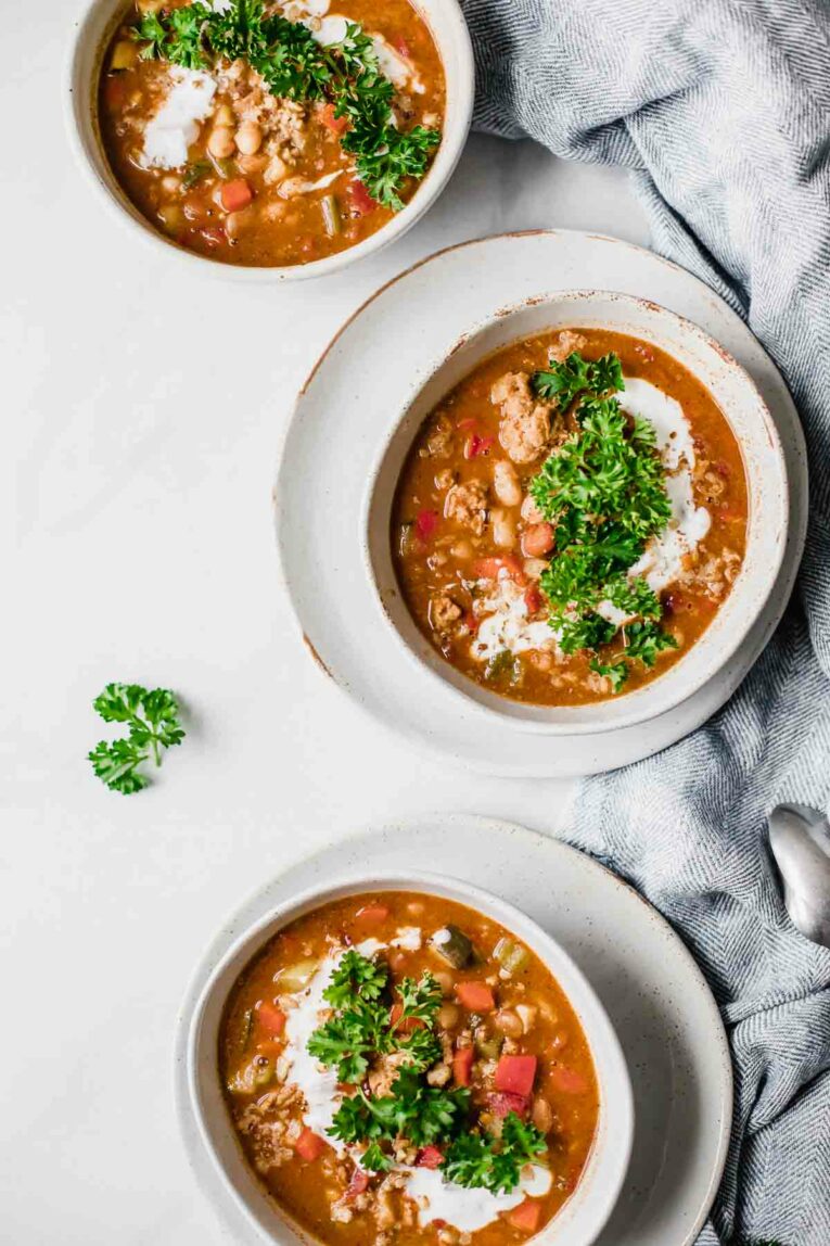 Veggie-Loaded Slow Cooker Turkey Chili