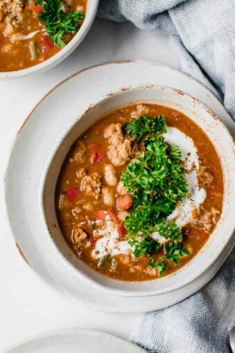 Veggie-Loaded Slow Cooker Turkey Chili