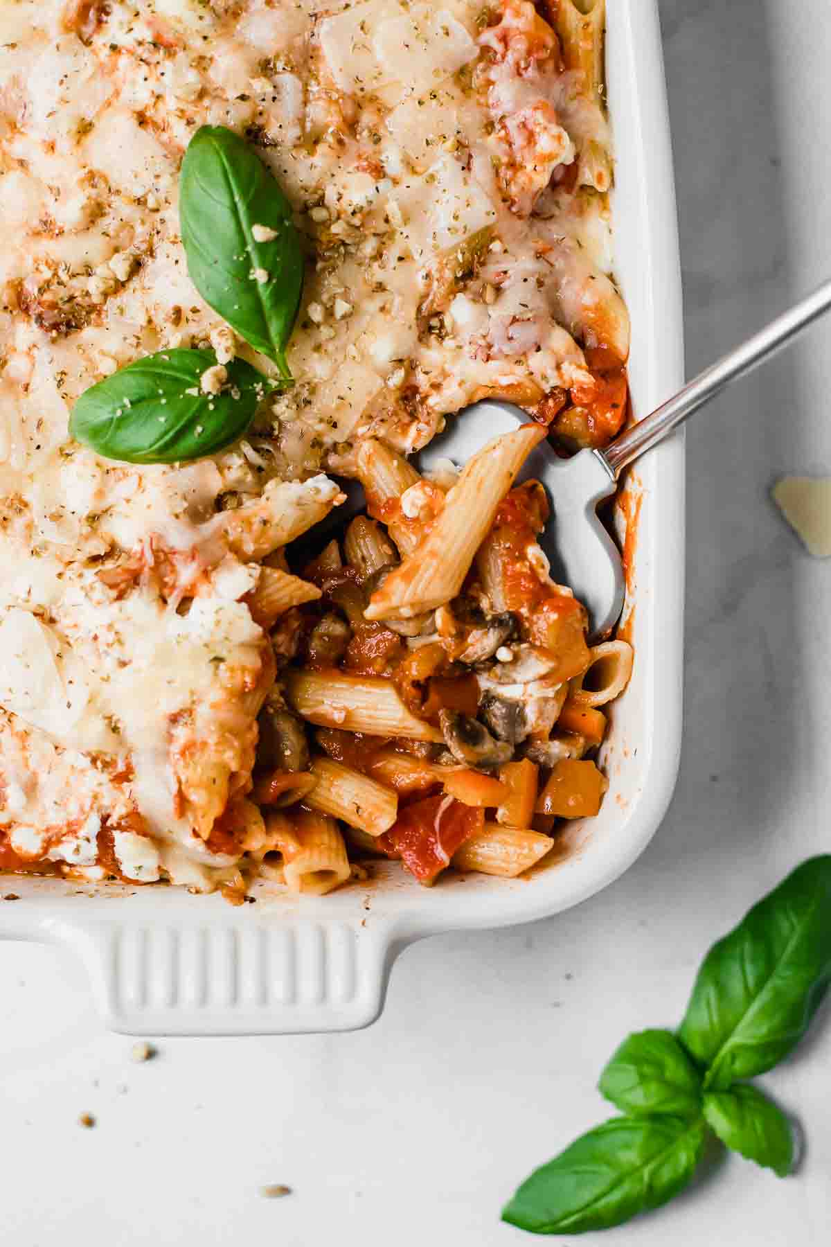 Easy Vegetarian Baked Ziti for a healthy pasta recipe.