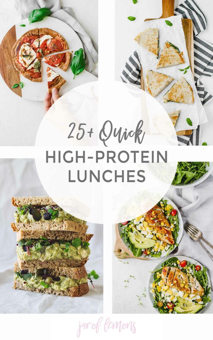 25+ Quick High-Protein Lunches Pinterest Graphic