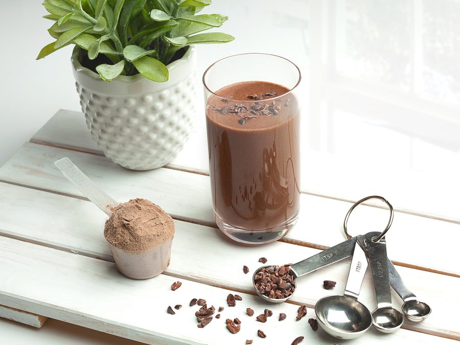 Arbonne Chocolate Protein Shake as a healthy snack for work!