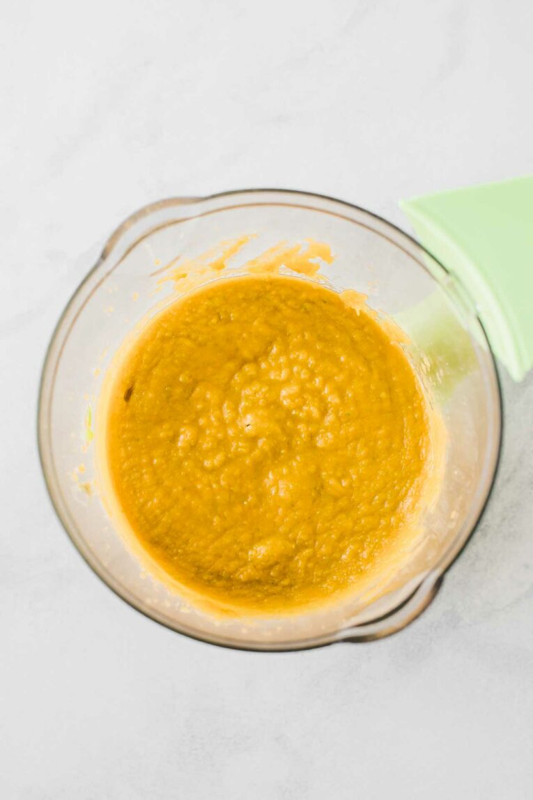 Sweet potato & green bean baby food recipe in a baby food maker.