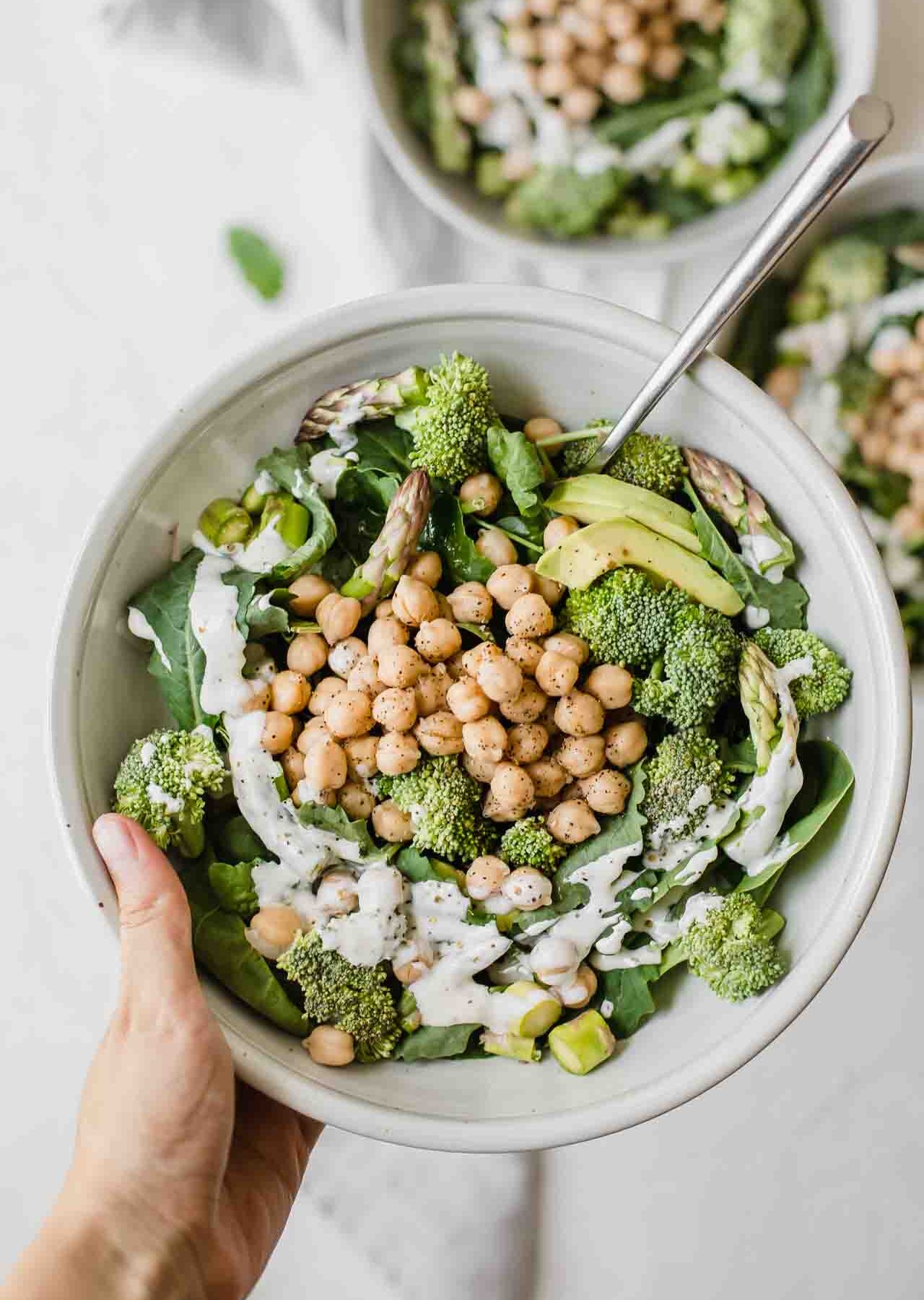 Easy Vegetarian chickpea salad recipe.