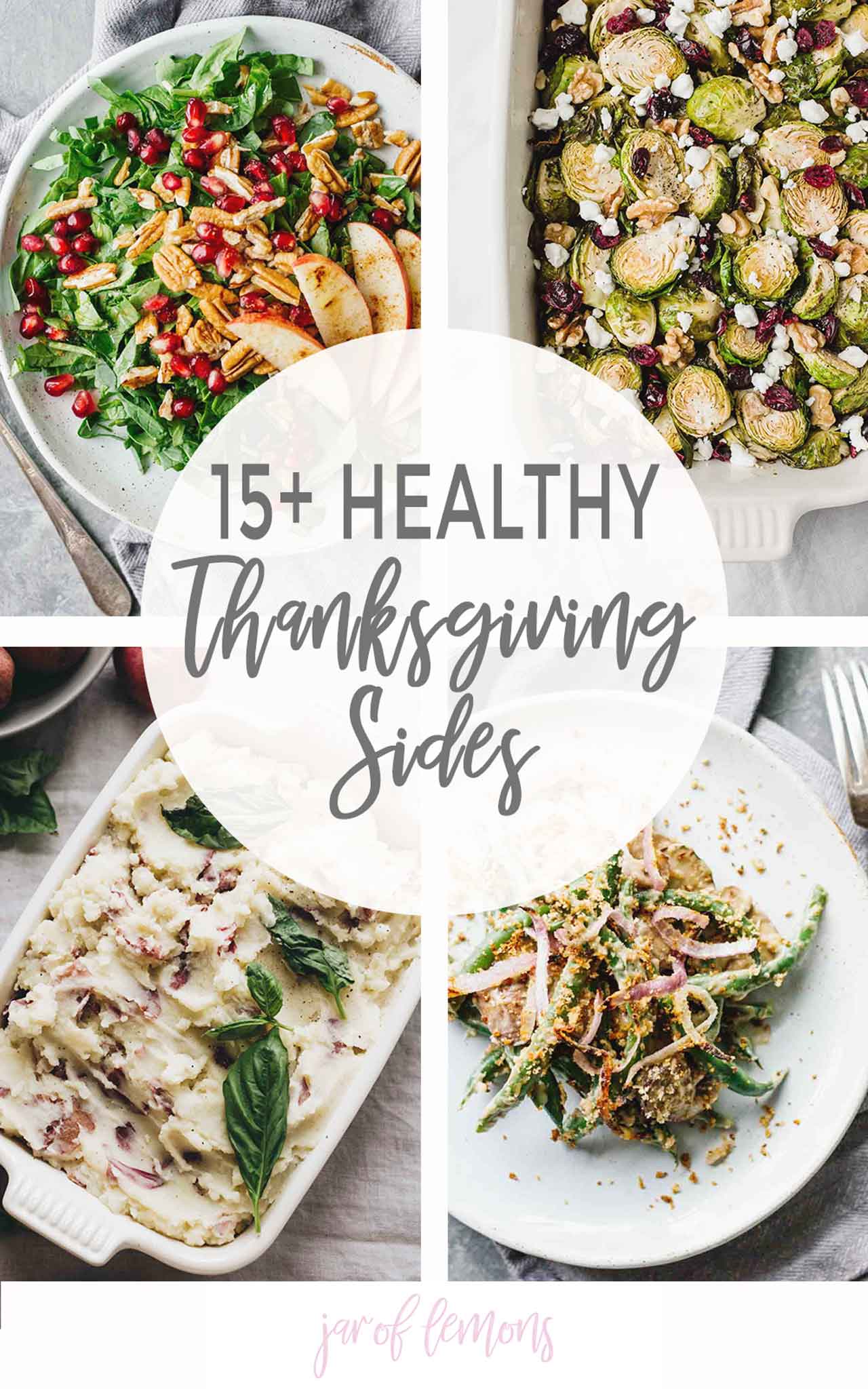 15+ Healthy Thanksgiving Sides Pinterest Graphic
