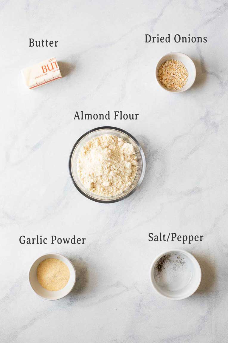 Ingredients for making a creamy pasta sauce.