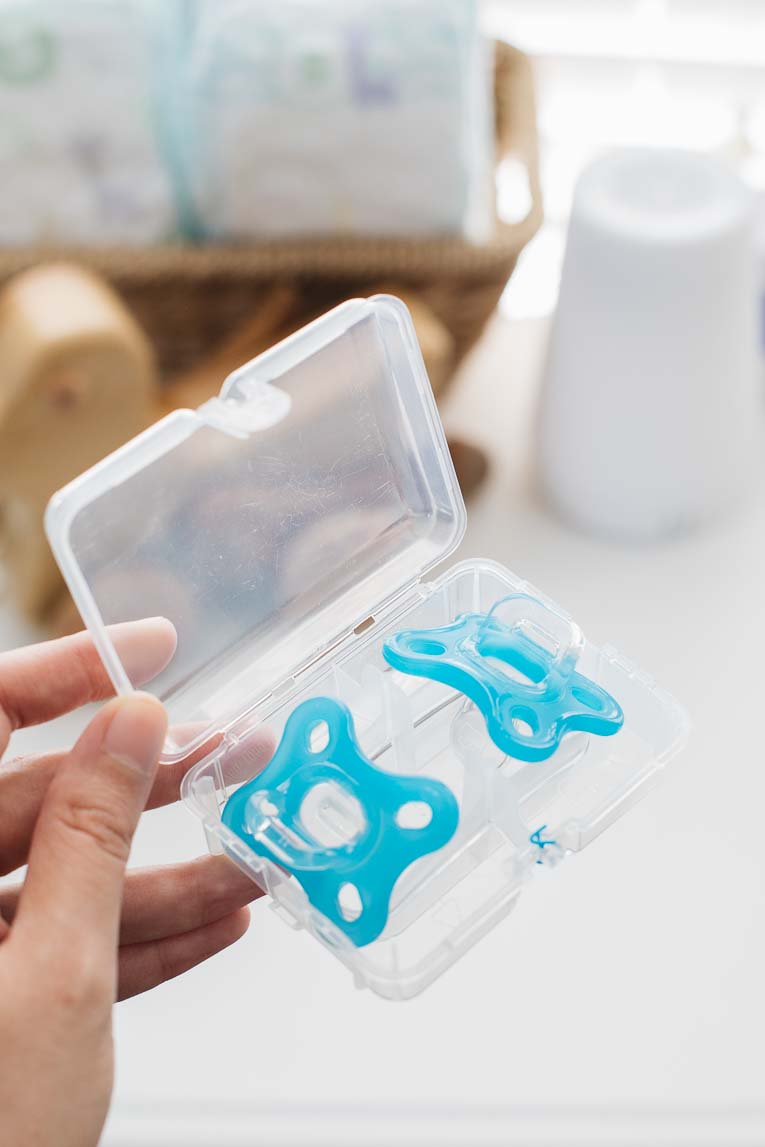 MAM Baby pacifiers close up.