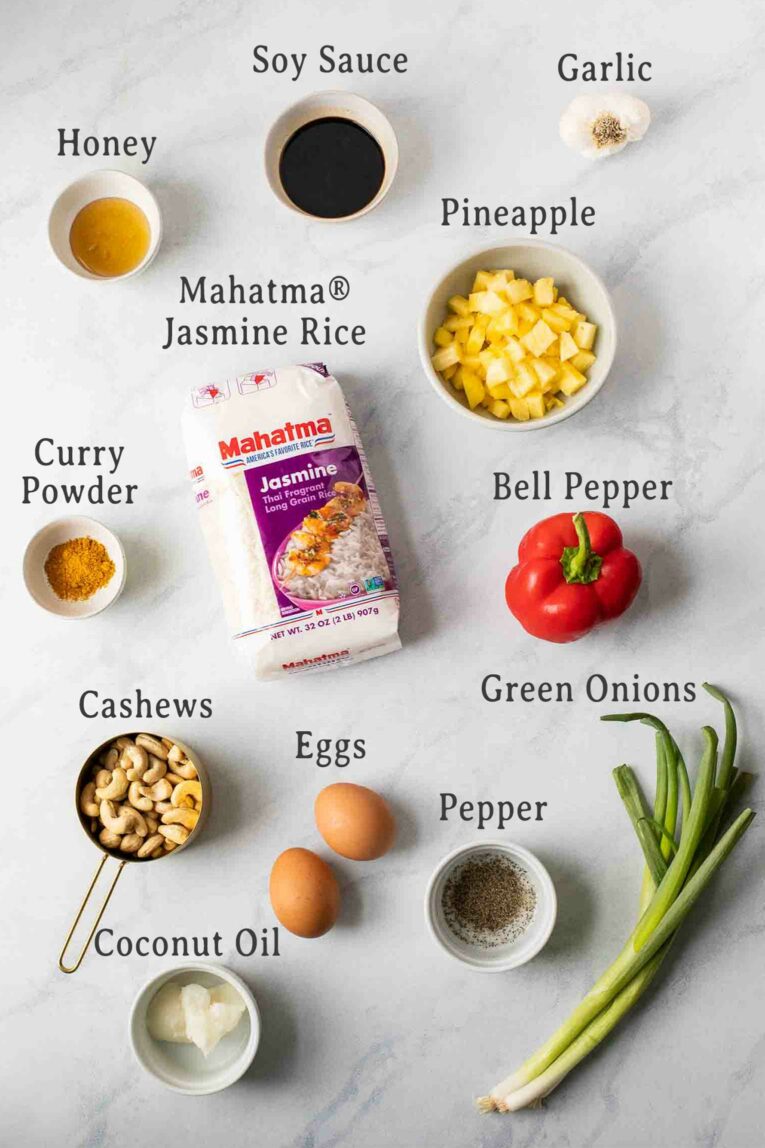 Ingredients for Thai Pineapple Fried Rice