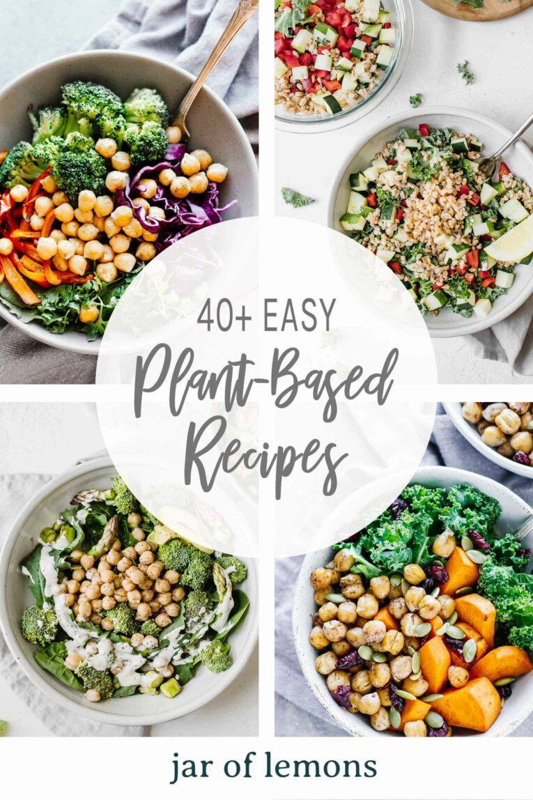 Plant-based recipes graphic.