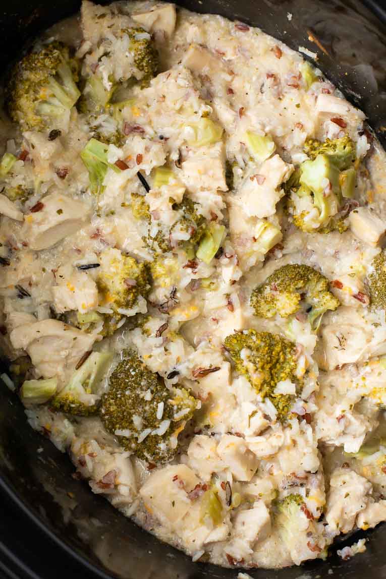 Crockpot Chicken and Rice close up.