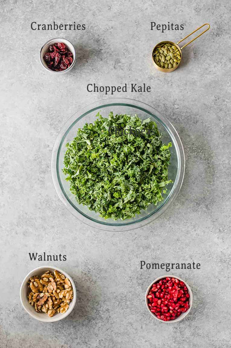 Ingredients for a fall salad recipe.