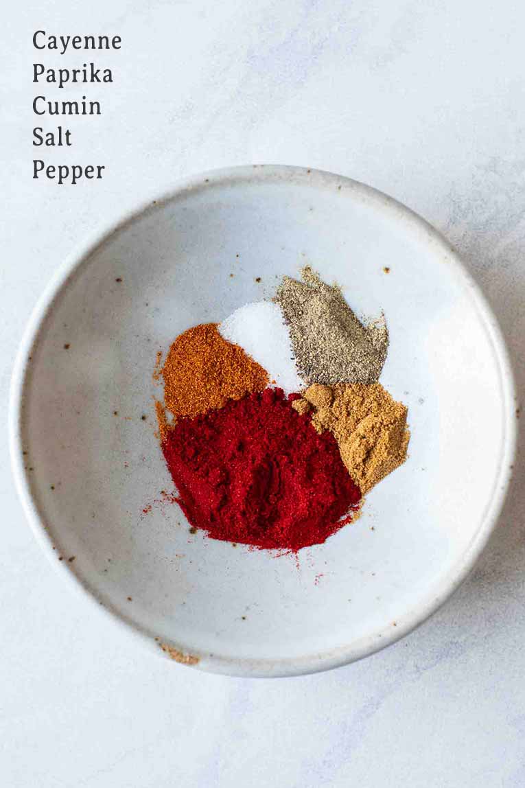 Spices for vegan buffalo sauce in a bowl.