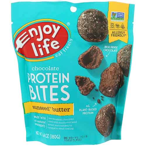 Enjoy Life Protein Bites on a white background.