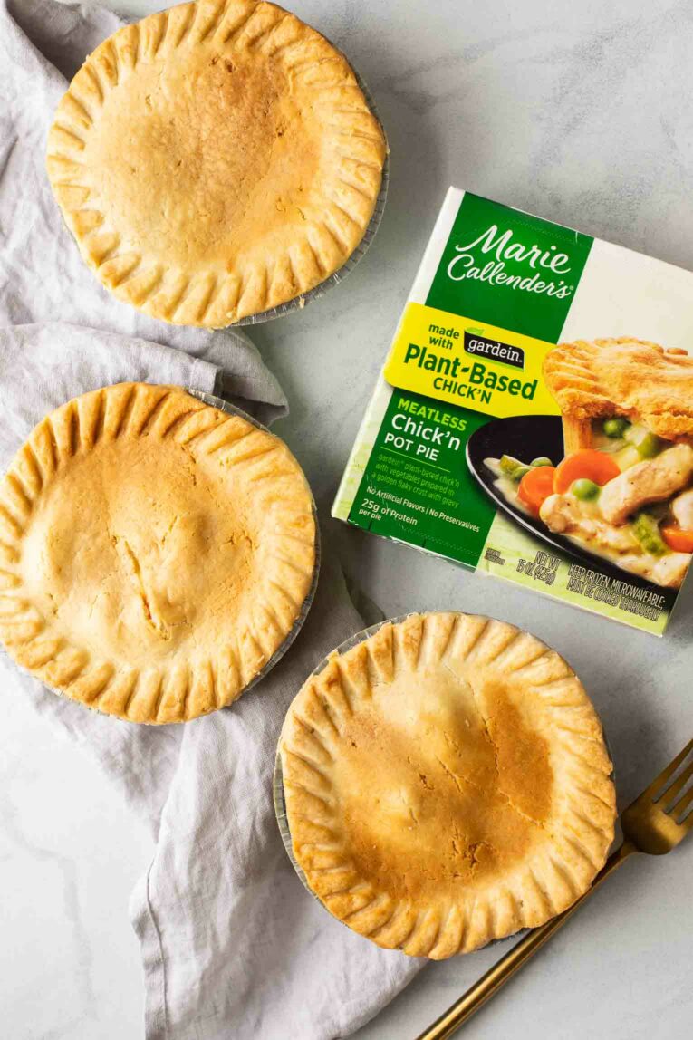Top shot of Marie Callender's Plant-Based Pot Pies.