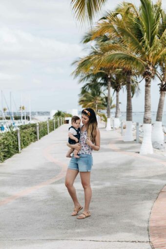 Getting Outside w/ Baby - Mom and baby going for a walk outside.