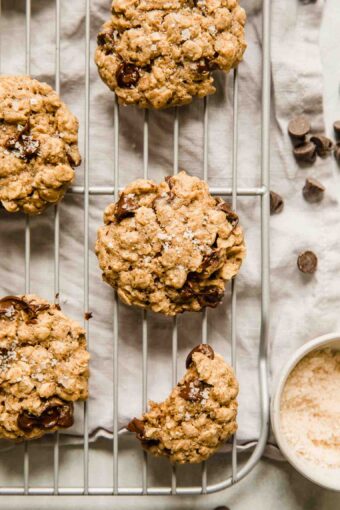 Breastfeeding cookies with a sprinkle of sea salt.