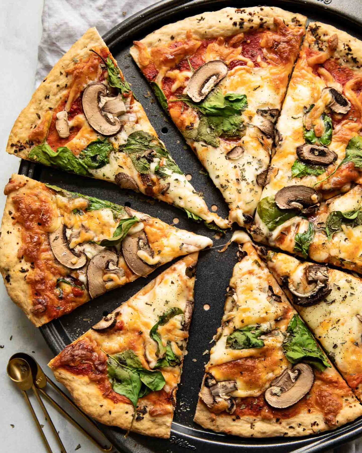 Top shot of Vegan Pizza Dough (No Yeast)