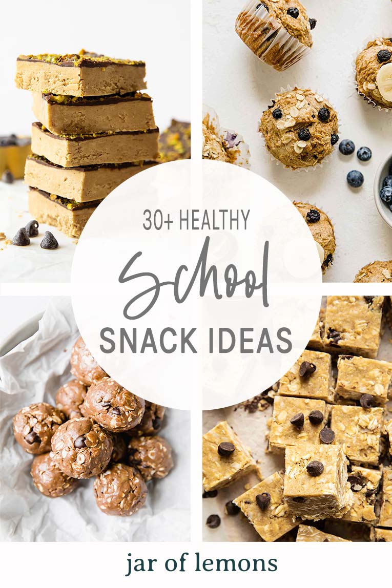 30+ Healthy School Snacks Pinterest Graphic