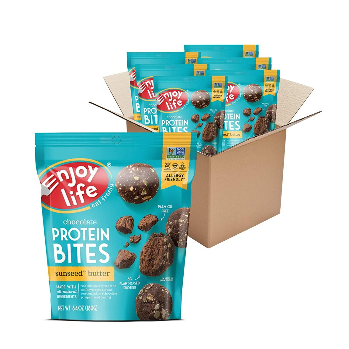 Enjoy Life Protein Bites as a healthy school snack.