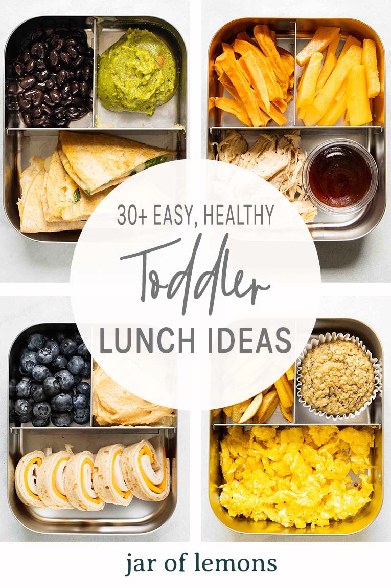Toddler Lunch Ideas pinterest graphic.