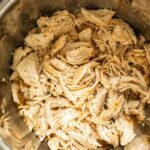 Top shot of Instant Pot Shredded Chicken.