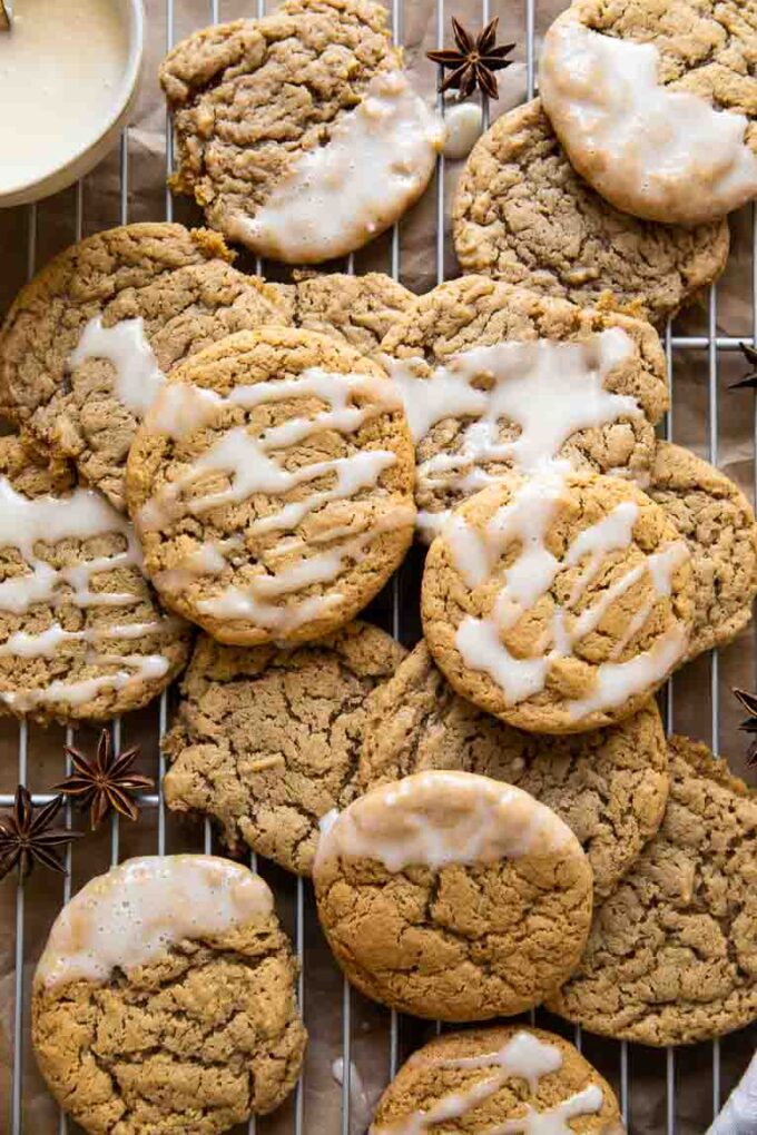 Top shot of Spiced Eggnog Cookies.
