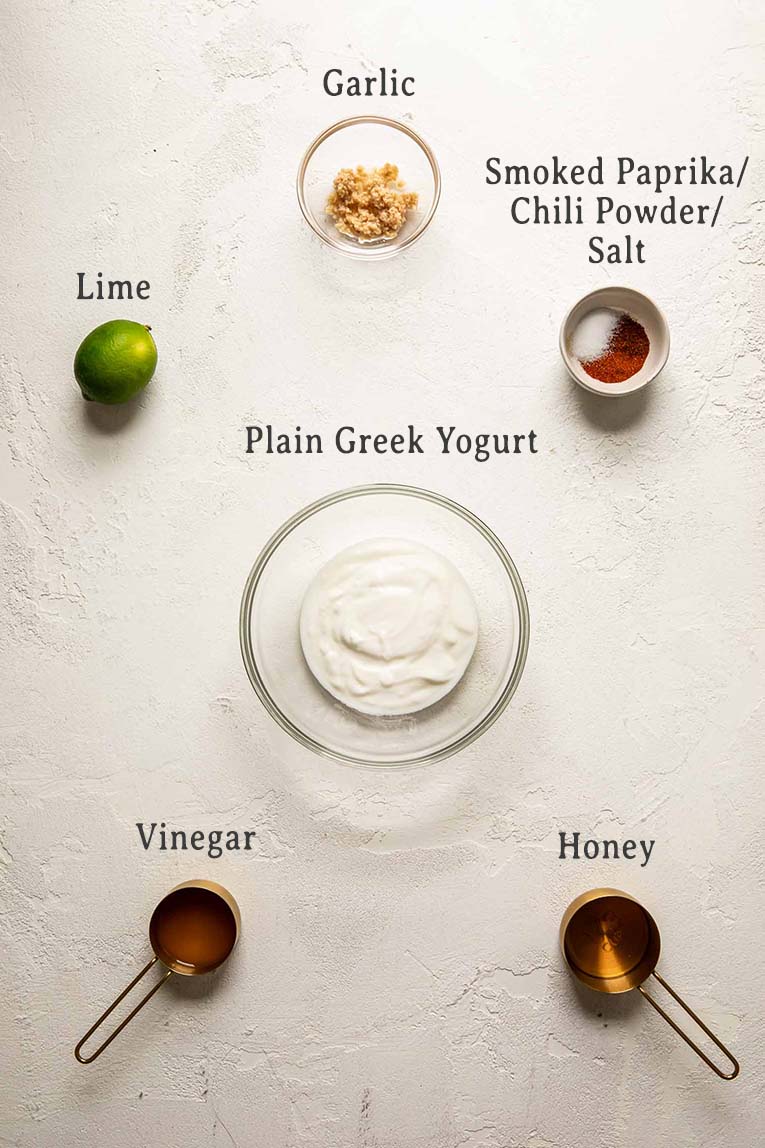 Baja sauce ingredients.