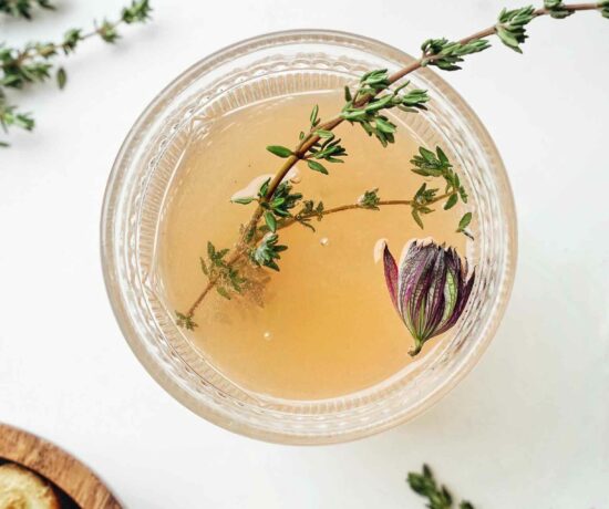 Substitute for Thyme in Recipes: thyme in a glass jar.