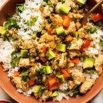 Close up of Chimichurri Chicken Bowls.