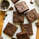 Top photo of sweet potato brownies recipe.
