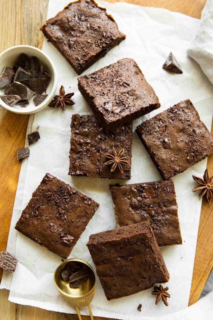 Top photo of sweet potato brownies recipe.