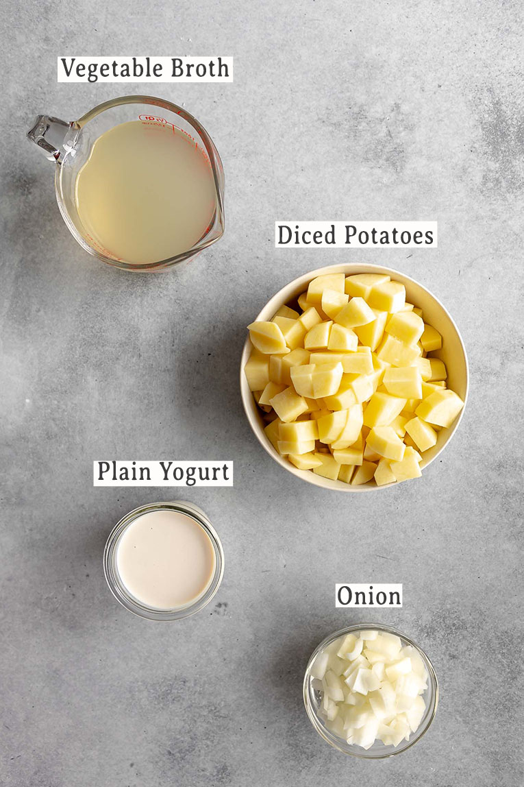 Ingredients for 4-Ingredient Potato Soup recipe.