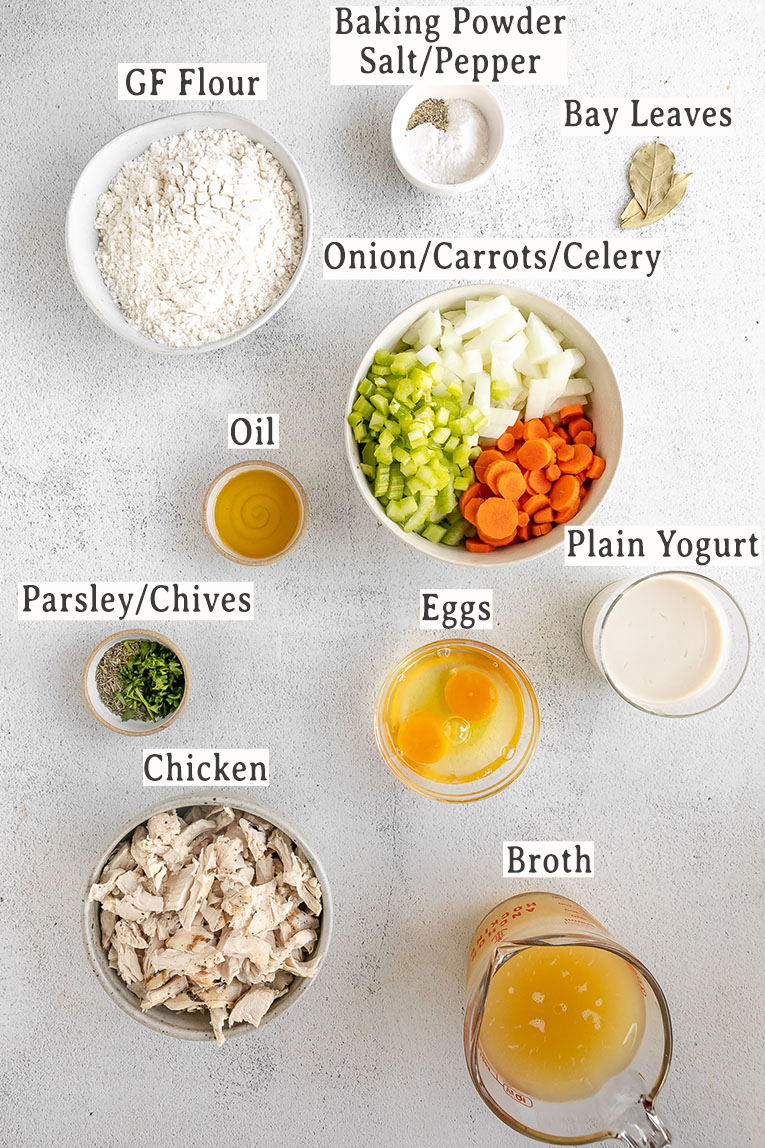 GF Chicken & Dumplings ingredients photo.